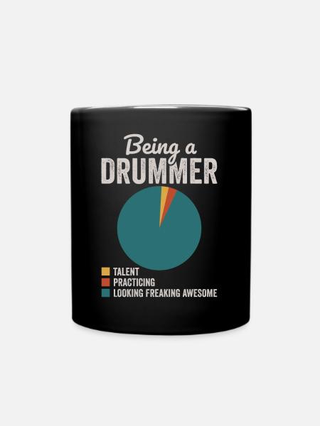 Être batteur percussion joueur de batterie musicien - Mug uni - noir