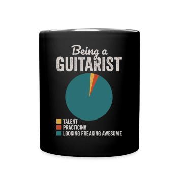 Als Gitarrist Musiker Gitarrist - Tasse einfarbig - Schwarz - Vorne