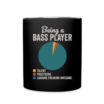 Bassist Bassist und Gitarrist Musiker - Tasse einfarbig - Schwarz - Vorne