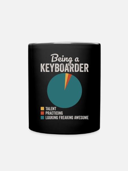 Als Keyboarder Musiker Keyboarder - Tasse einfarbig - Schwarz