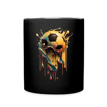 Melting football - Full Colour Mug - black - Front