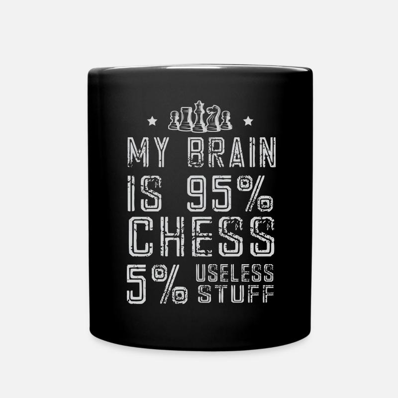 Lusitger Schachspieler Spruch I Schach - Tasse einfarbig - Schwarz