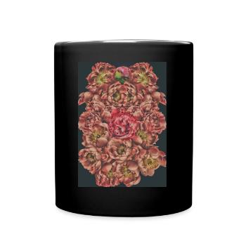 Flower Power 1.0 - Tasse einfarbig - Schwarz - Vorne