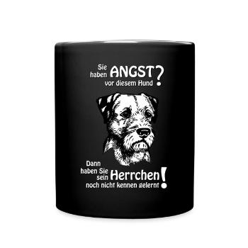 Afraid of Border Terriers? Master - Full Colour Mug - black - Front