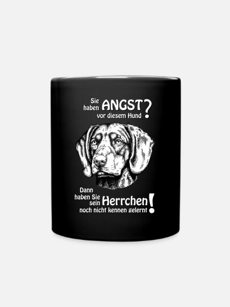 Angst vor Brandelbracke? Herrchen - Tasse einfarbig - Schwarz