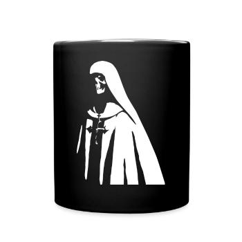 Reveal Your Enigmatic Charm with Unholy Nun, Sata - Full Colour Mug - black - Front