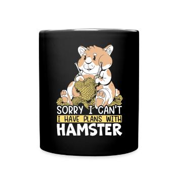 Hamster Liebhaber Hamster Besitzer Nagetier Haustier Hammy - Tasse einfarbig - Schwarz - Vorne