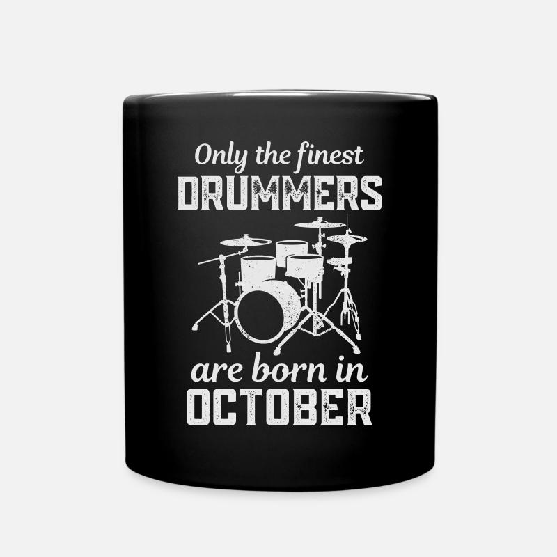 Batteurs nés en octobre Batteur d’anniversaire - Mug uni - noir