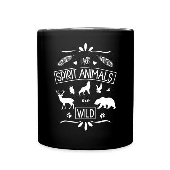 All Spirit Animals are wild Spirit Animals - Full Colour Mug - black - Front