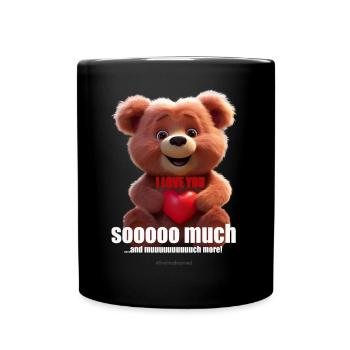 TEDDY IN LOVE WITH HEART - Tasse einfarbig - Schwarz - Vorne