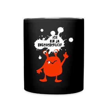 Monster Ungeheuer Zombie Comic cool lustige Quotes - Tasse einfarbig - Schwarz - Vorne