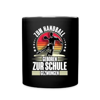 Handball Handballer - Tasse einfarbig - Schwarz - Vorne