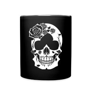Horror Skull Skull Art Skull Gothic Heavy Metal - Full Colour Mug - black - Front