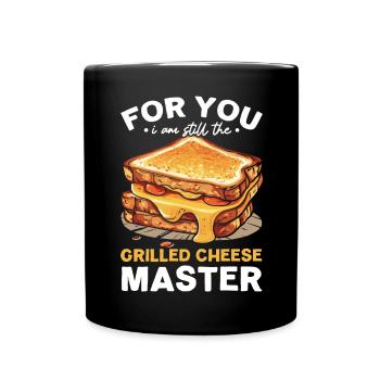 Love Grilled Cheese Please Cheesemaker Cheesy Food - Full Colour Mug - black - Front