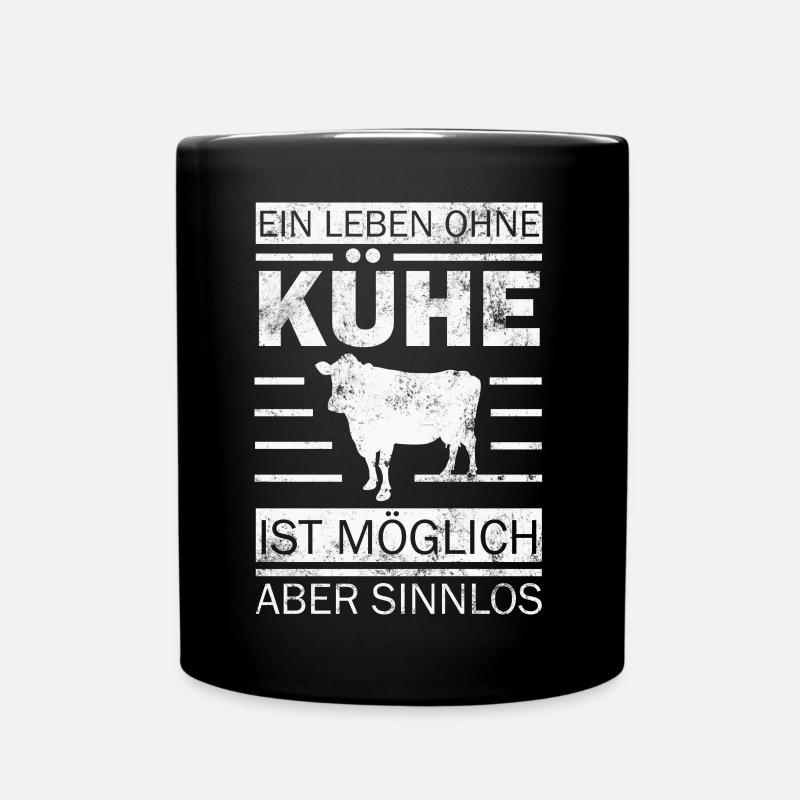 Kuh Kühe - Tasse einfarbig - Schwarz
