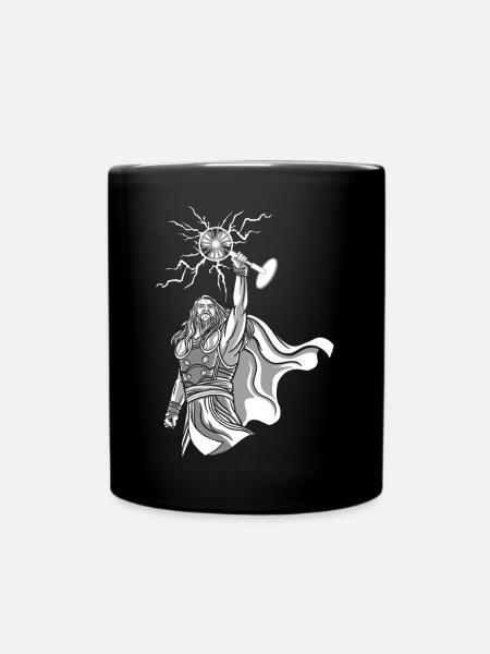 lustige Thor verarsche Ventilathor - Tasse einfarbig - Schwarz