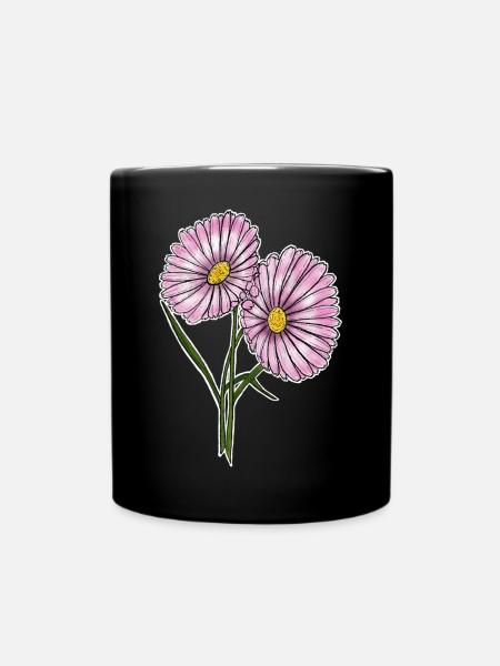 Daisy - Full Colour Mug - black