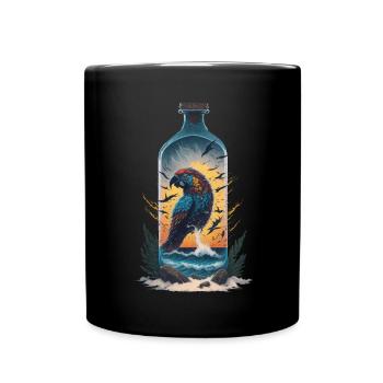 Parrot Bottle - Full Colour Mug - black - Front