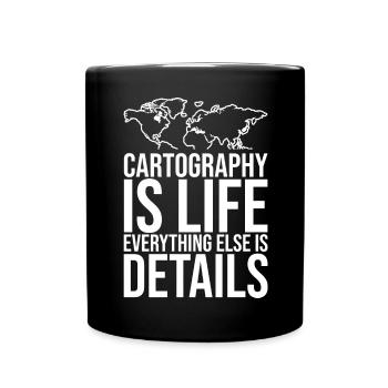 Conception cartographique - Mug uni - noir - Devant
