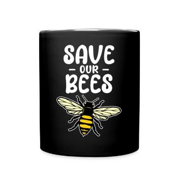 Species Protection, Animal Welfare, Bee, Environment, Earth, Nature - Full Colour Mug - black - Front