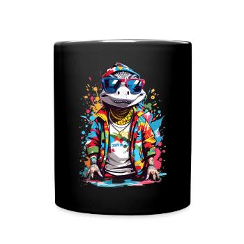 Cool crocodile - Full Colour Mug - black - Front