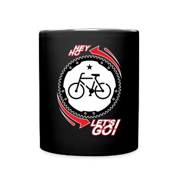 HEY HO - VÉLO - ALLONS-Y! - Mug uni - noir - Devant