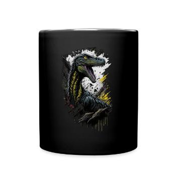 Velociraptor - Tasse einfarbig - Schwarz - Vorne