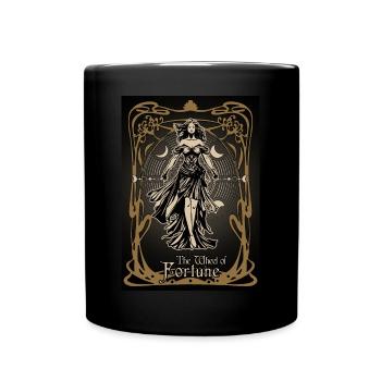 Carte tarot The Wheel of Fortune - Mug uni - noir - Devant