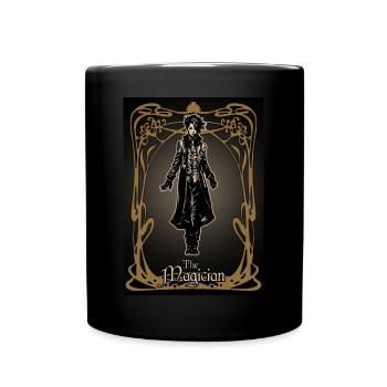 Die Magier-Tarotkarte - Tasse einfarbig - Schwarz - Vorne