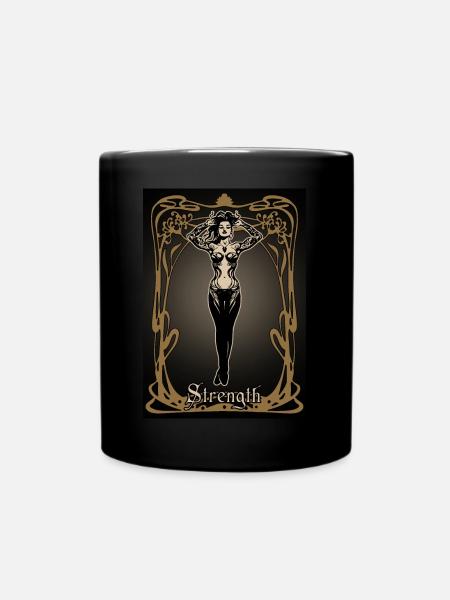 Carte tarot Strength - Mug uni - noir