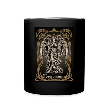 Carte tarot Temperance - Mug uni - noir - Devant