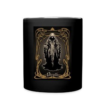 Tod Tarotkarte - Tasse einfarbig - Schwarz - Vorne