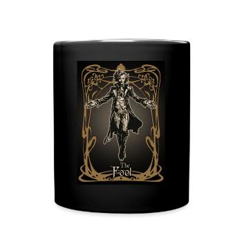 Die Narren-Tarotkarte - Tasse einfarbig - Schwarz - Vorne