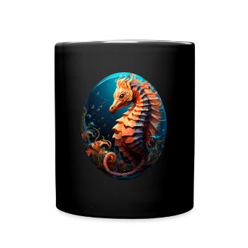 Sea horse - Full Colour Mug - black - Front