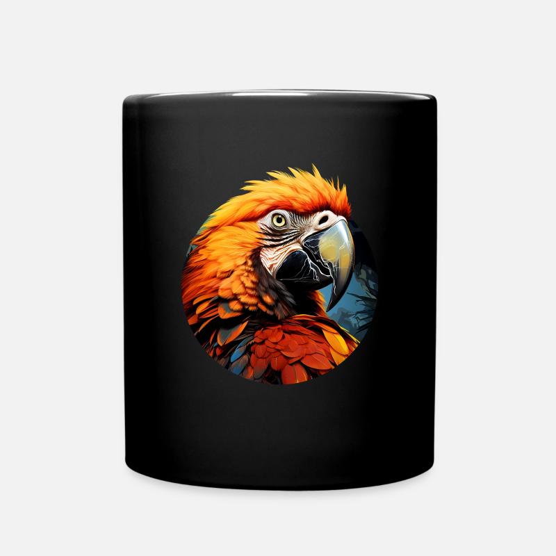 Papagei - Tasse einfarbig - Schwarz