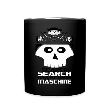 Skull Search Engine Logo Shirt Computer Science Design - Full Colour Mug - black - Front