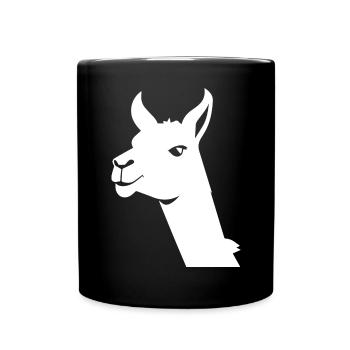 Drôle de lama Silhouette Cheeky Fun Lamas - Mug uni - noir - Devant