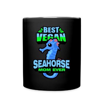Seepferdchen | Meer Seepferd Tiere Fische Geschenk - Tasse einfarbig - Schwarz - Vorne