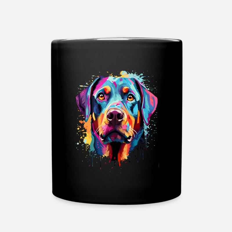 Rottweiler Colorful - Tasse einfarbig - Schwarz