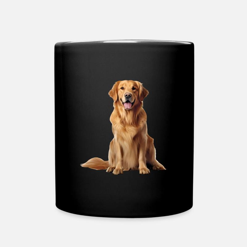 Golden Retriever - Full Colour Mug - black