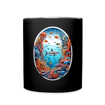 Marine Animals-Fish - Full Colour Mug - black - Front