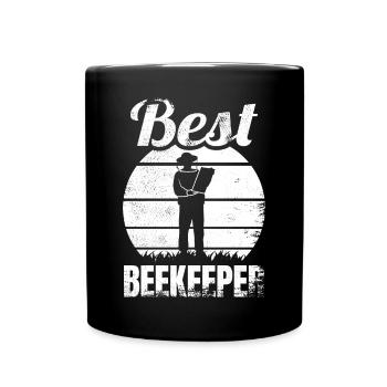 Lustiger Imker - Tasse einfarbig - Schwarz - Vorne