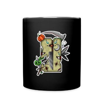 Beschädigtes Halloween-Tarot! - Tasse einfarbig - Schwarz - Vorne