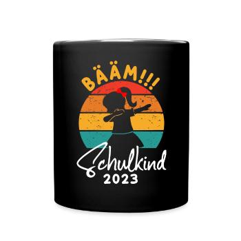 BÄÄM SCHULKIND 2023 - Tasse einfarbig - Schwarz - Vorne