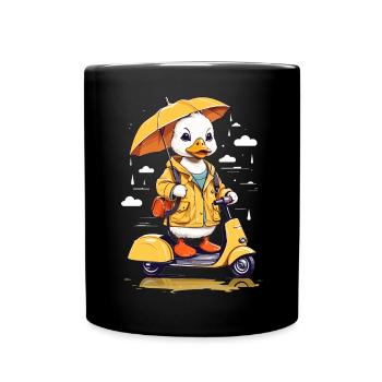 Duck with Roller - Full Colour Mug - black - Front