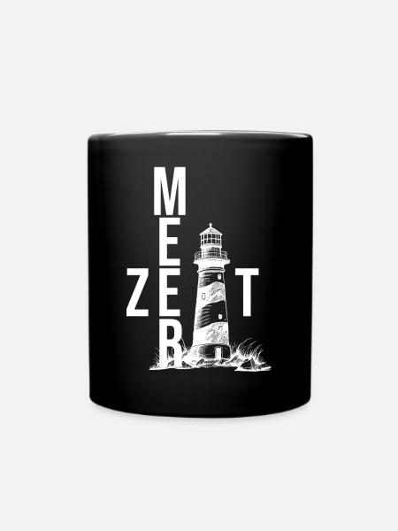 Meer Zeit - Tasse einfarbig - Schwarz