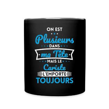 Plusieurs dans tête le Cariste l'emporte toujours - Mug uni - noir - Devant