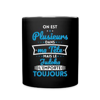 Plusieurs dans tête le Judoka l'emporte toujours - Mug uni - noir - Devant