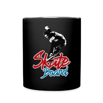 SKATE BOARD TSHIRT 2024 - Full Colour Mug - black - Front