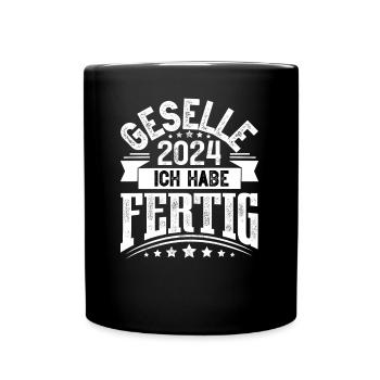 Geselle 2024 Gesellenprüfung - Tasse einfarbig - Schwarz - Vorne
